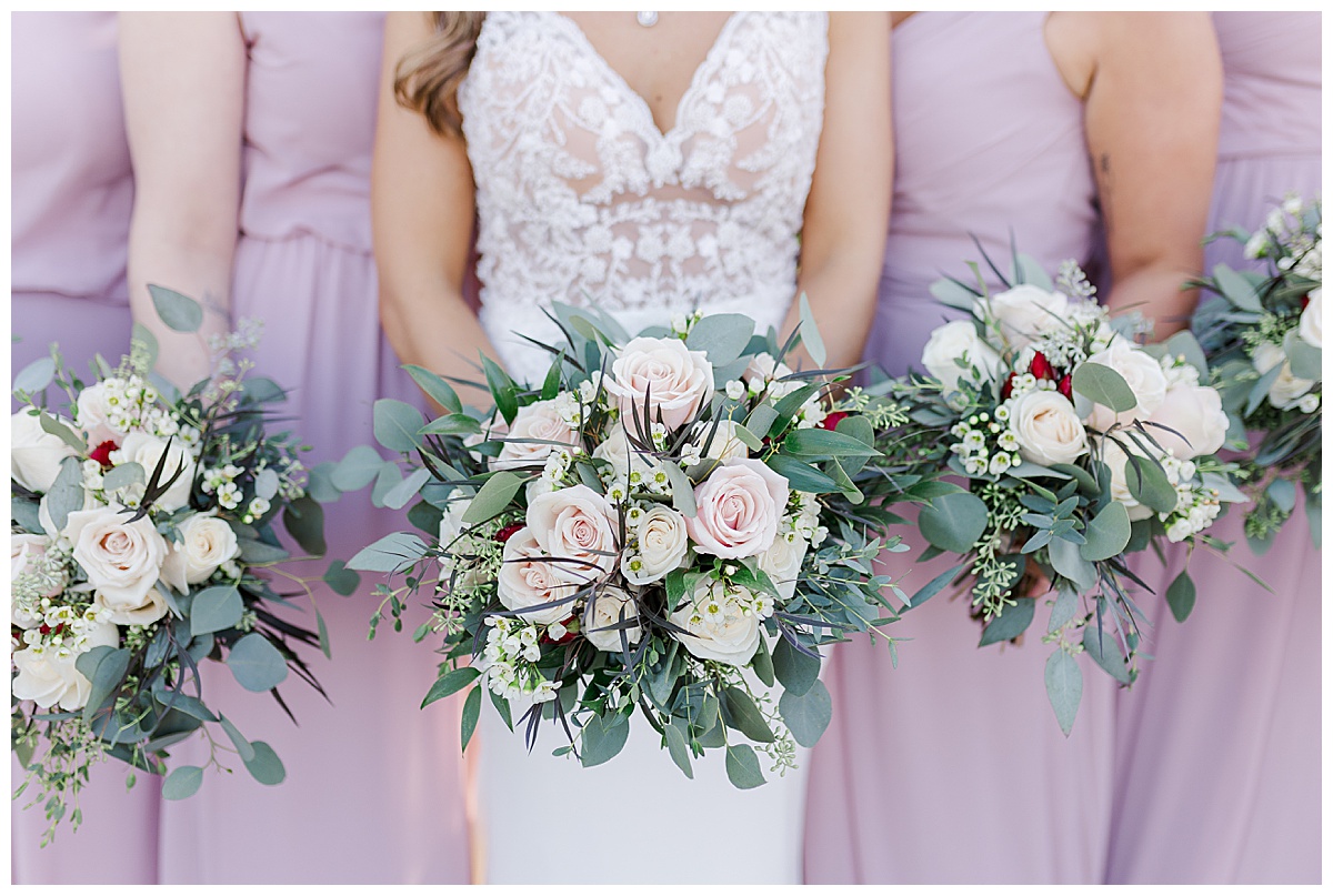 Bouquets at capitol room wedding