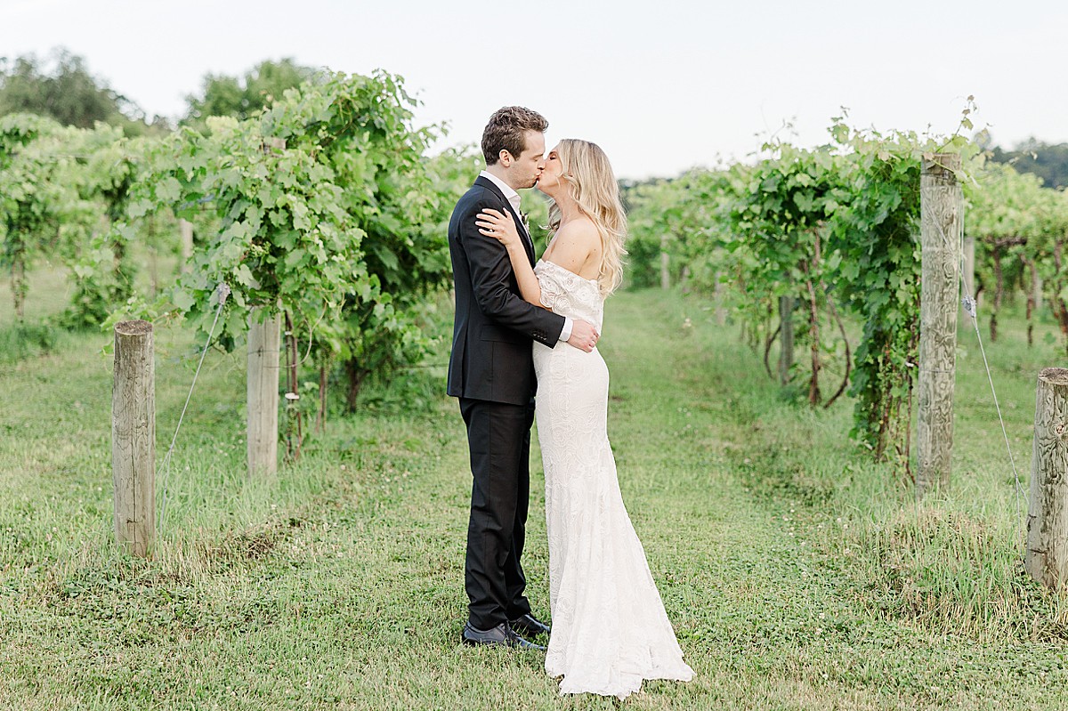 Bride and groom at Willow Brooke Farm wedding