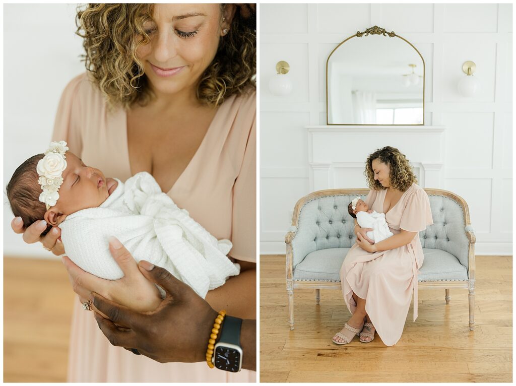 Family of four newborn pictures with Malorie Jane Photography